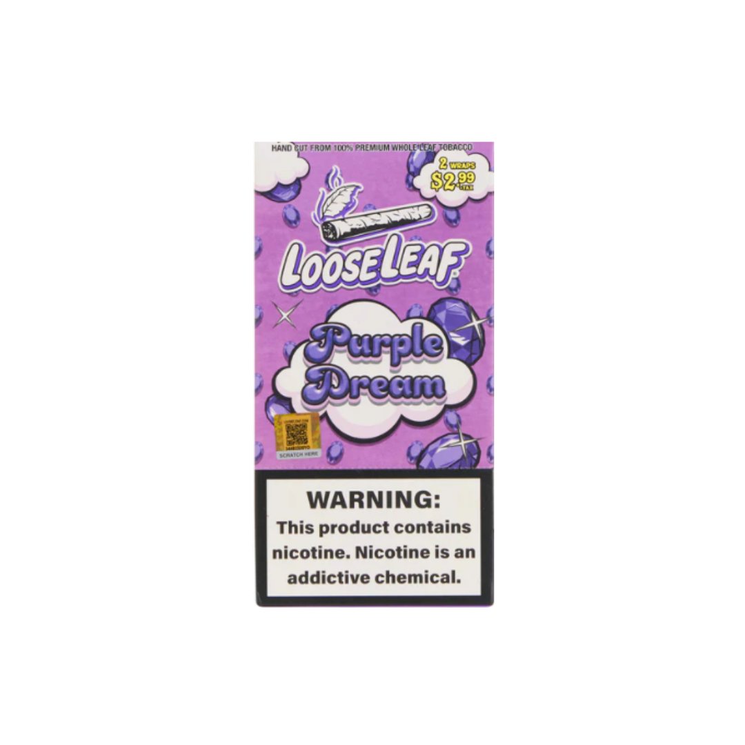 Loose Leaf 2 Pack Tobacco Wraps - Box of 20 Pouches - Vape Originals