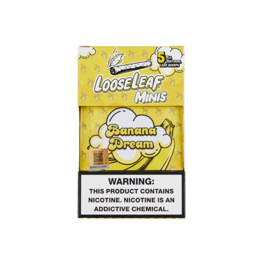 Loose Leaf 5 Pack Tobacco Mini Wraps - Box of 8 Pouches - Vape Originals