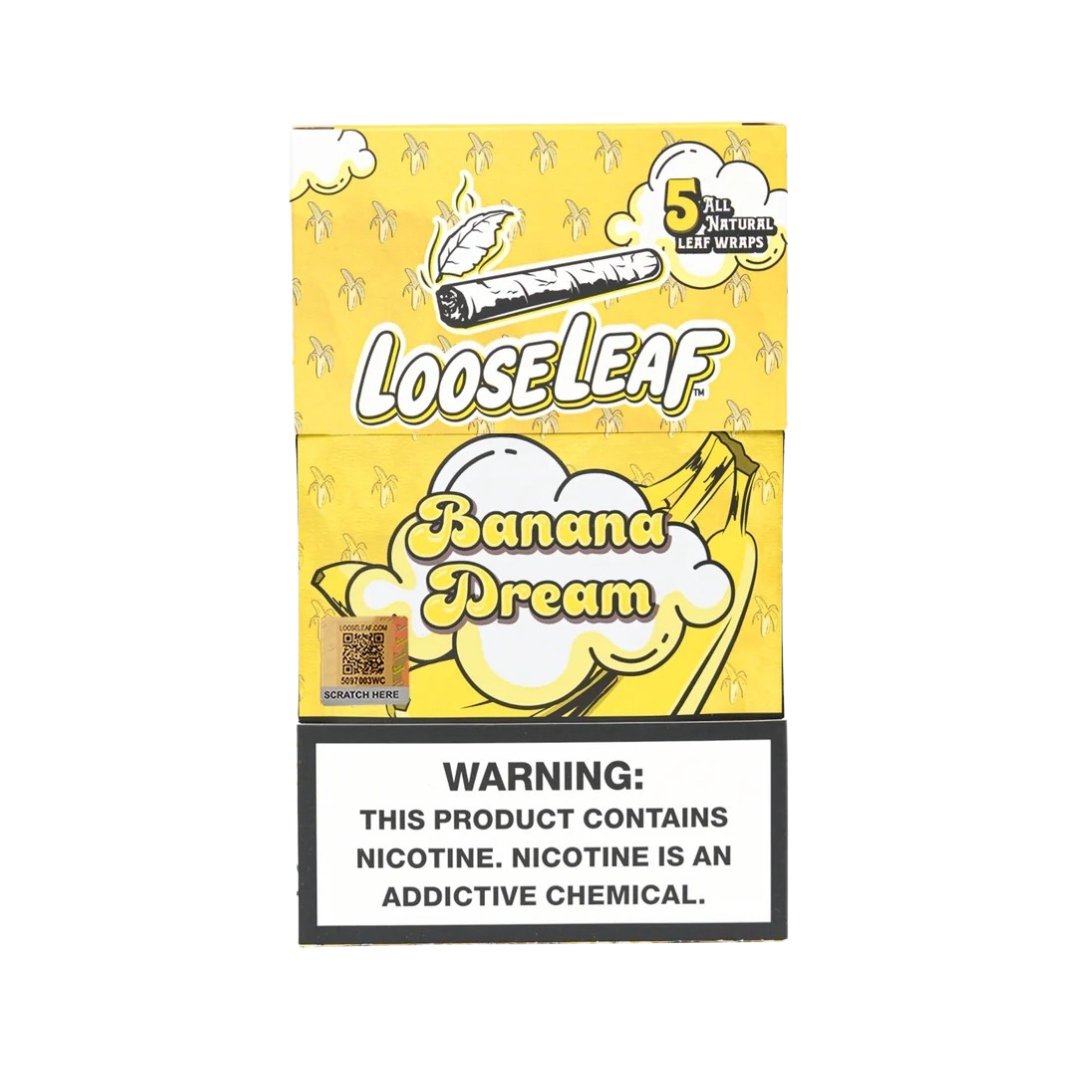 Loose Leaf 5 Pack Tobacco Wraps - Box of 8 Pouches - Vape Originals