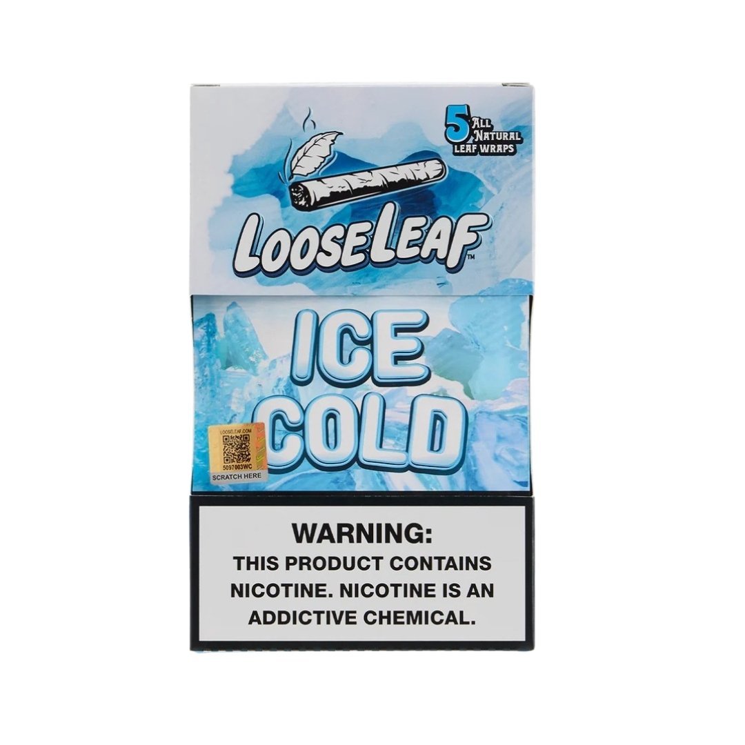 Loose Leaf 5 Pack Tobacco Wraps - Box of 8 Pouches - Vape Originals