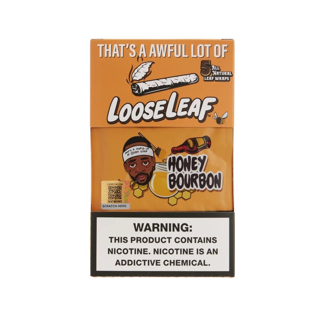 Loose Leaf 5 Pack Tobacco Wraps - Box of 8 Pouches - Vape Originals