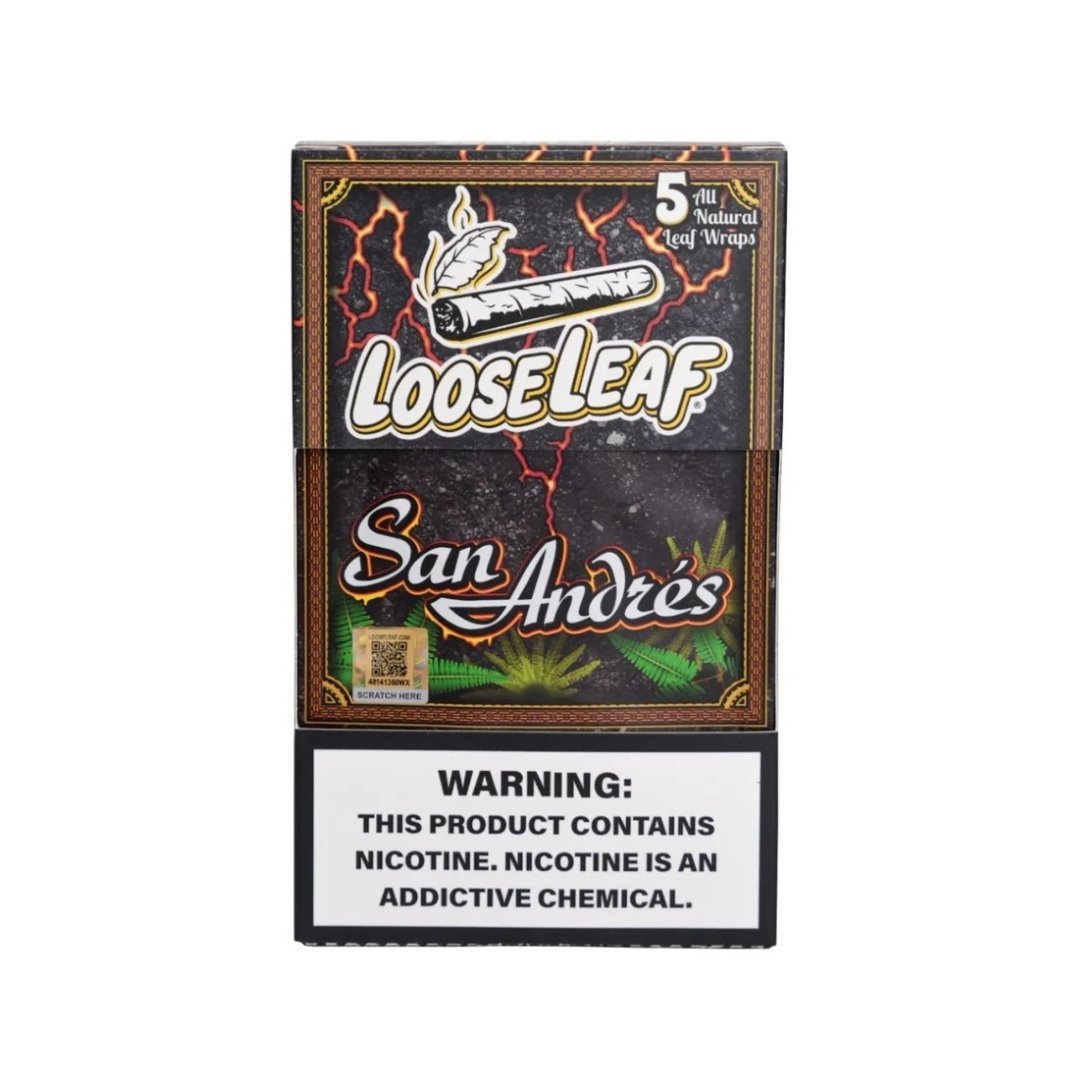 Loose Leaf 5 Pack Tobacco Wraps - Box of 8 Pouches - Vape Originals