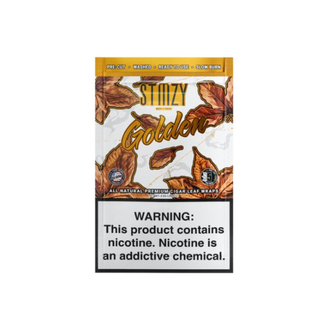 STIIIZY Premium 5 Leaf Tobacco Wraps - Full Box of 8 Pouches - Vape Originals