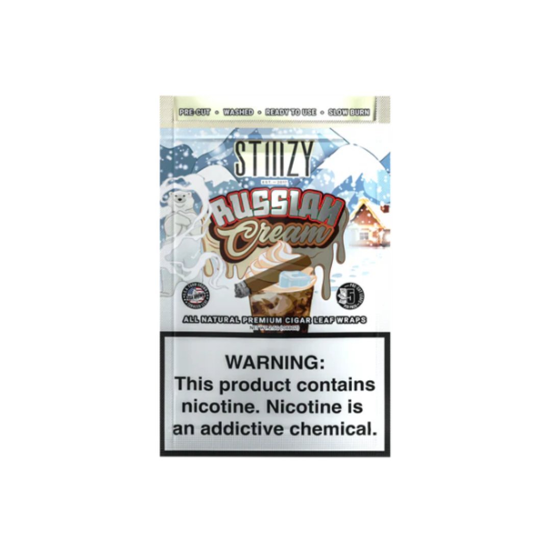 STIIIZY Premium 5 Leaf Tobacco Wraps - Full Box of 8 Pouches - Vape Originals